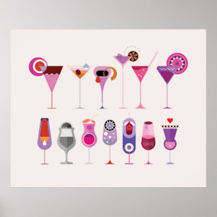 Cocktailbrille Poster