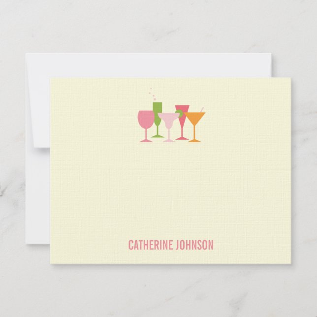 Cocktailbrille Vielen Dank Karten (Vorderseite)