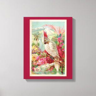 COCKTAILCOCKATOOrosa COCKATOO-RETRO DRUCK Leinwanddruck