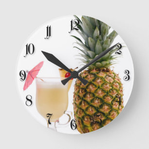 Cocktailfrucht Runde Wanduhr