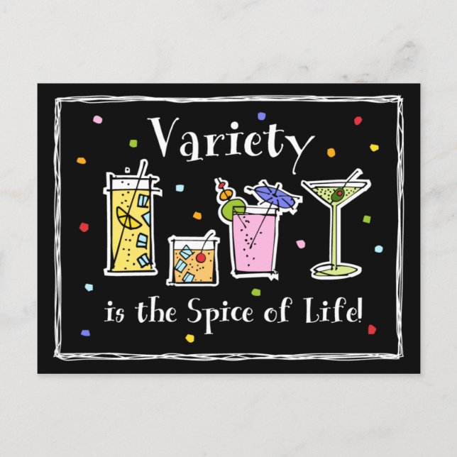 Cocktailkarte Postkarte (Vorderseite)