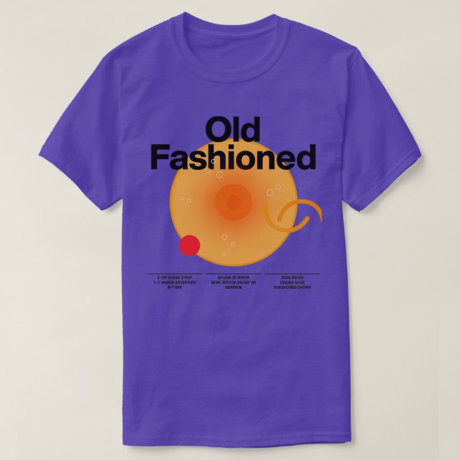 Cocktailmixologie für Bar quotAlte Mode T-Shirt (Design vorne)