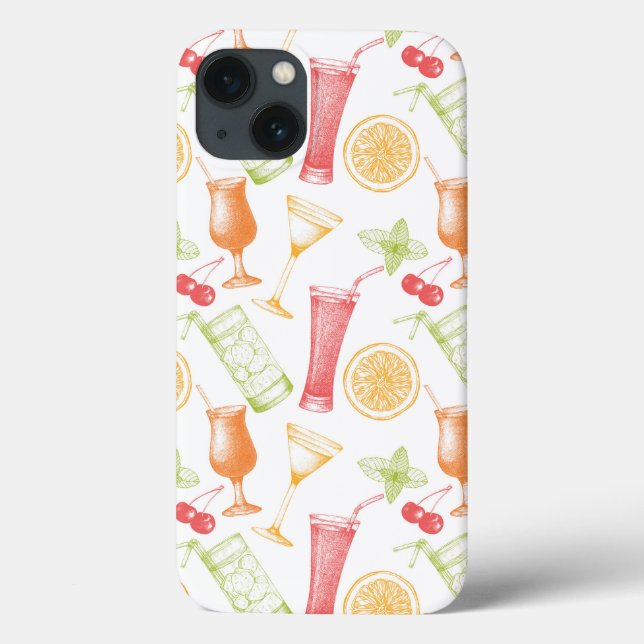 Cocktailmuster Case-Mate iPhone Hülle (Rückseite)