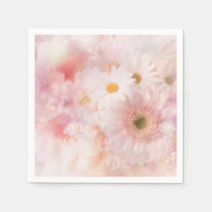 Cocktailpapier Napkins-Pink-Blume Serviette
