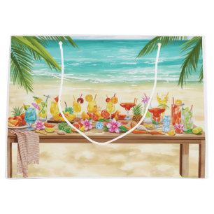 Cocktailparty am Strand mit vielen Getränken Große Geschenktüte