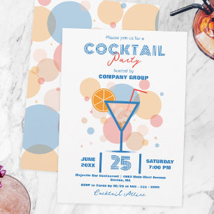 Cocktailparty im Mid-Century-Pastellstil für Unter Einladung