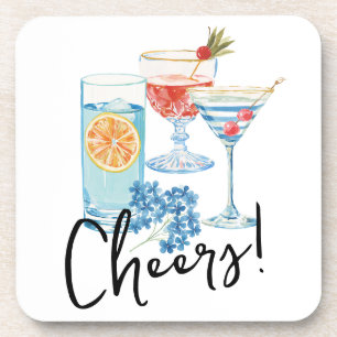 Cocktailparty mit Prost Getränkeuntersetzer