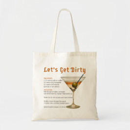 Cocktailpause Auf schmutzigen Martini-Rezept Tragetasche