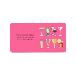 Cocktails Adresse Mailing Labels Adressaufkleber