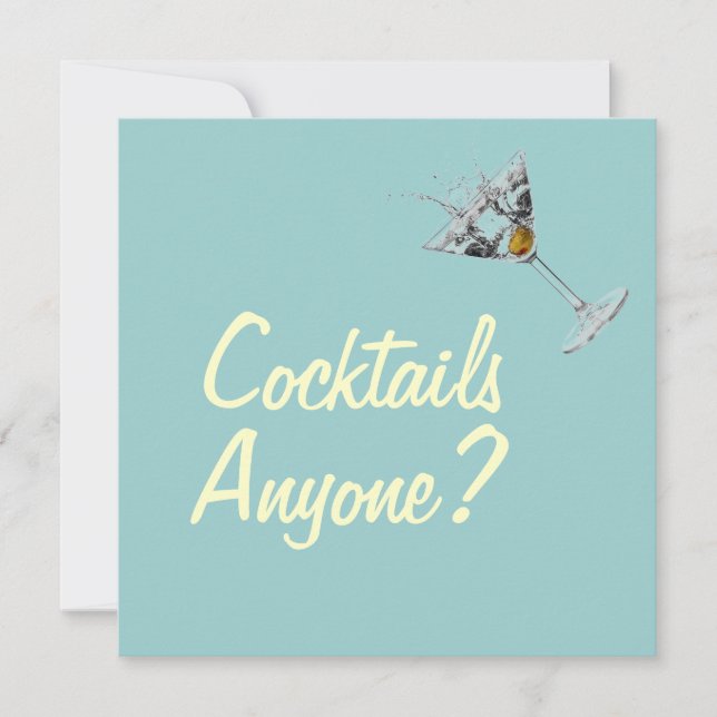 Cocktails Alle Mod-Einladungen Einladung (Vorderseite)