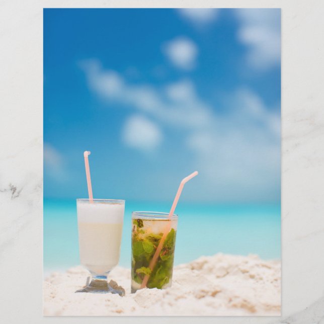 Cocktails am Strand Flyer (Vorne)
