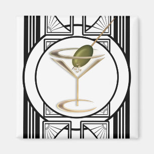 Cocktails Art Déco Magnet