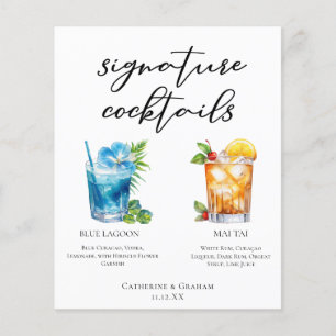 Cocktails auf dem Hochzeitmenü für tropische Signa