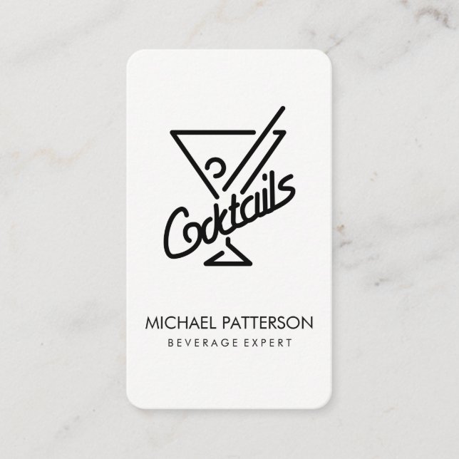 Cocktails / Barkeeper Visitenkarte (Vorderseite)