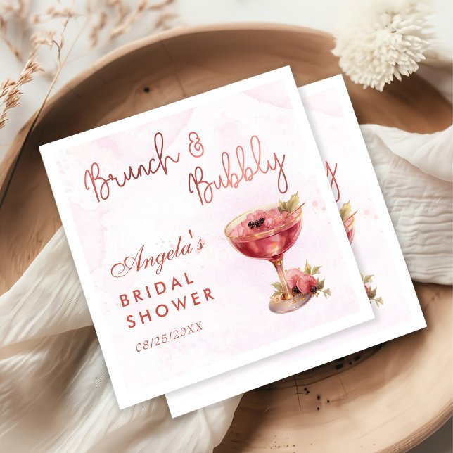 Cocktails Brunch & Brautparty Serviette (Von Creator hochgeladen)