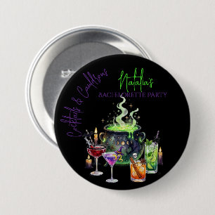 Cocktails & Cauldrons Halloween-Junggesellinnenabs Button