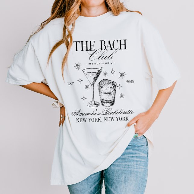 Cocktails Club Junggeselinnen-Abschied Black Tri-Blend Shirt (Cocktails Club Bachelorette Party Retro Shirt)