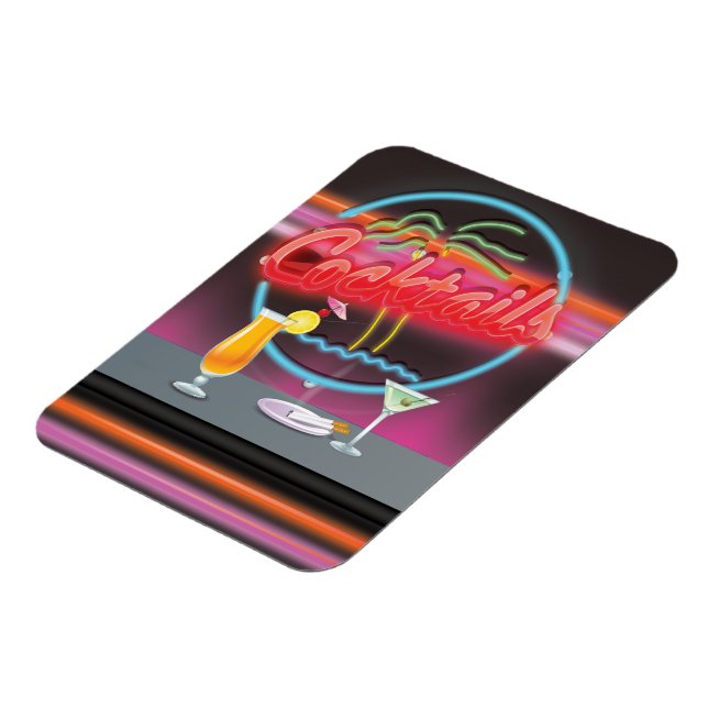 Cocktails Diskothek Bar mit Getränken Magnet (Linke Seite)