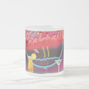 Cocktails Diskothek Bar mit Getränken Mattglastasse