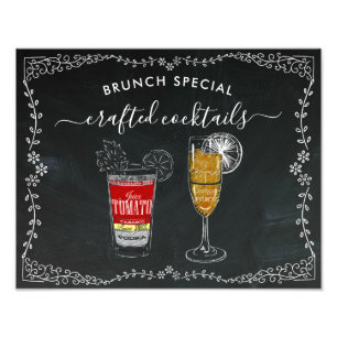Cocktails Drink Chalkboard Zeichen Fotodruck