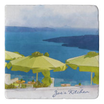 Cocktails durch das Meer, das Trivet malt