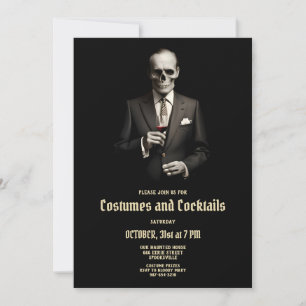 Cocktails et costumes Invitation
