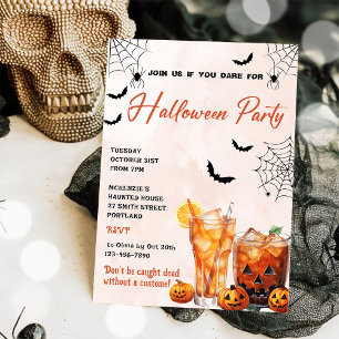 Cocktails Halloween-Party Einladung