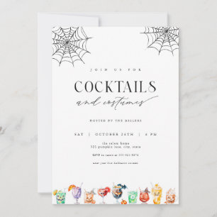 Cocktails & Kostüme Halloween-Party Einladung