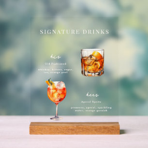 Cocktails mariages Signature Boissons