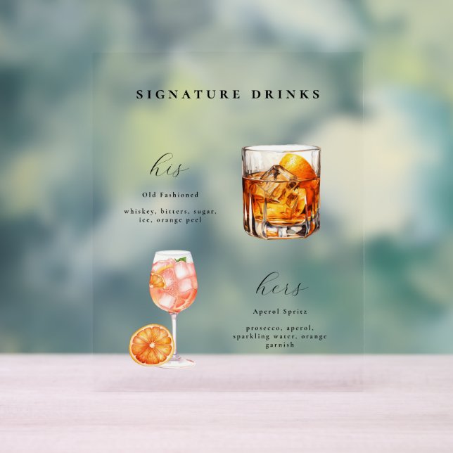 Cocktails mariages Signature Boissons (Neutre)