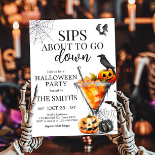 Cocktails Martini-Halloween-Party Einladung