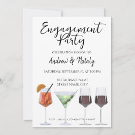 Cocktails mit bunten Cocktails Einladung