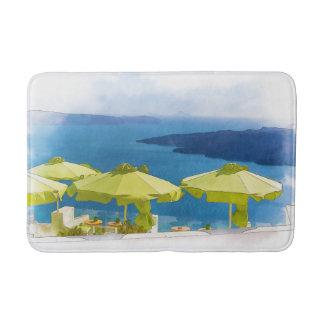 Cocktails par le tapis de bain de peinture de la