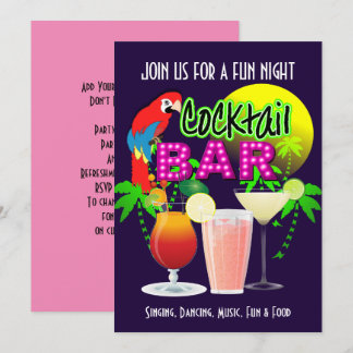 Cocktails Party Celebration Party Personalisiert Einladung