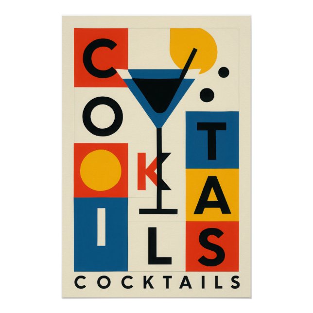 Cocktails-Plakat Poster (Vorderseite)