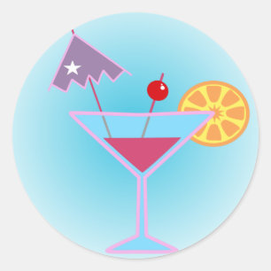 Cocktails Runder Aufkleber