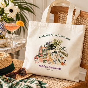 Cocktails & schlechte Entscheidungen Junggesellinn Tragetasche