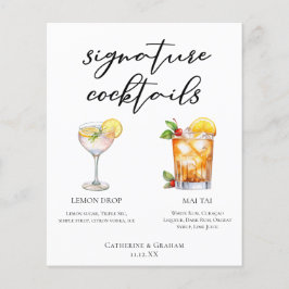 Cocktails Signature Sweet & Tart Menu Mariage