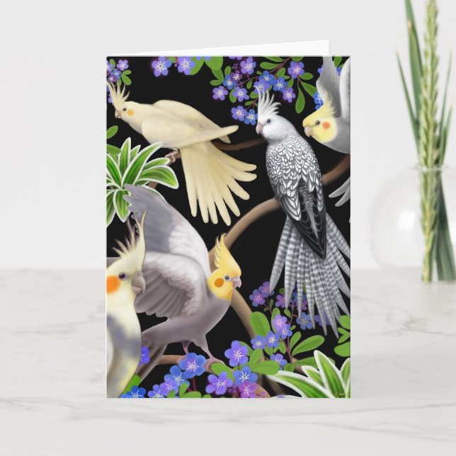 Cocktails und Blume Karte (Vorderseite)