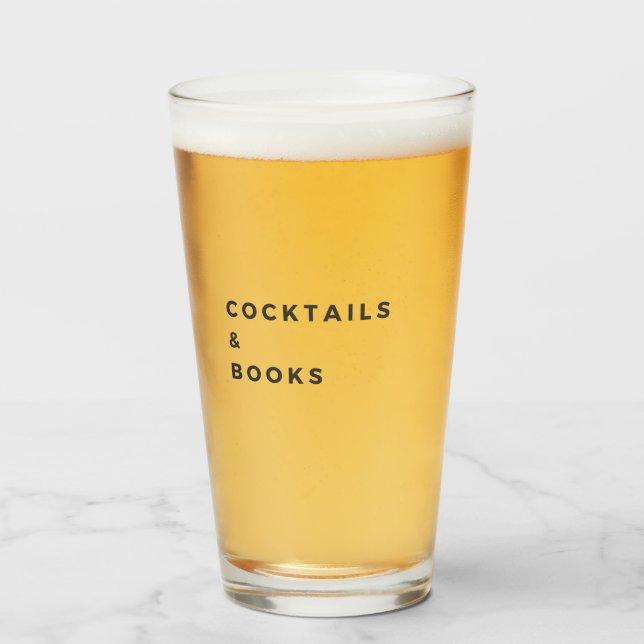 Cocktails und Bücher Glas (Vorne (Gefüllt))