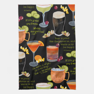 Cocktails und Kontemplation Geschirrtuch