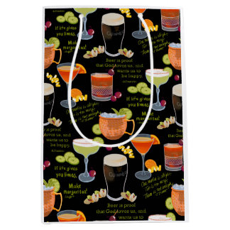Cocktails und Kontemplation Mittlere Geschenktüte