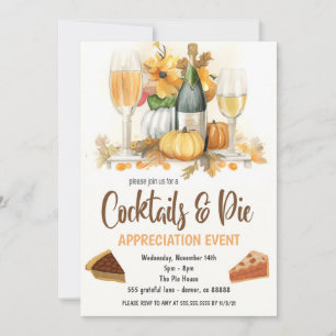 Cocktails und Pie-Wertschätzung Einladung