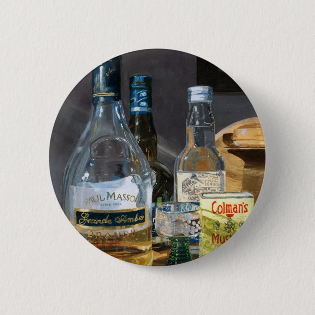 Cocktails und Senf Button (Vorderseite)