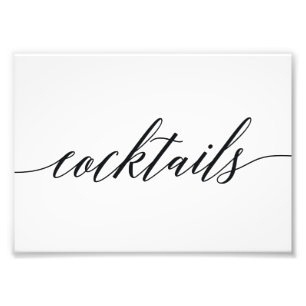 Cocktails Unterschreiben Wählen Sie Ihre Größe Mod Fotodruck