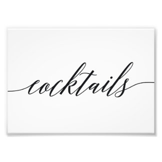 Cocktails Unterschreiben Wählen Sie Ihre Größe Mod Fotodruck