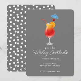Cocktails Weihnachts-Party trinken Einladung