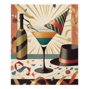 Cocktailstunde aus dem Mittelalter - Silvester Fotodruck
