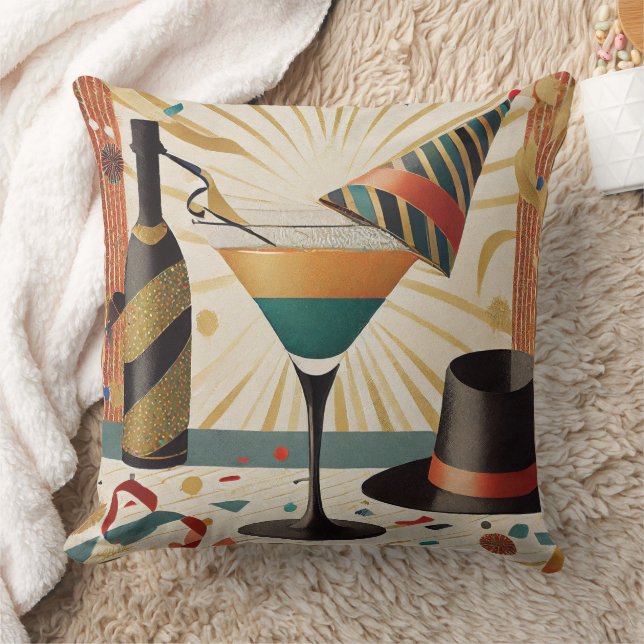 Cocktailstunde aus dem Mittelalter - Silvester Kissen (Decke)