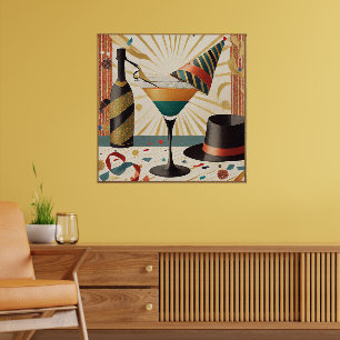 Cocktailstunde aus dem Mittelalter - Silvester Poster
